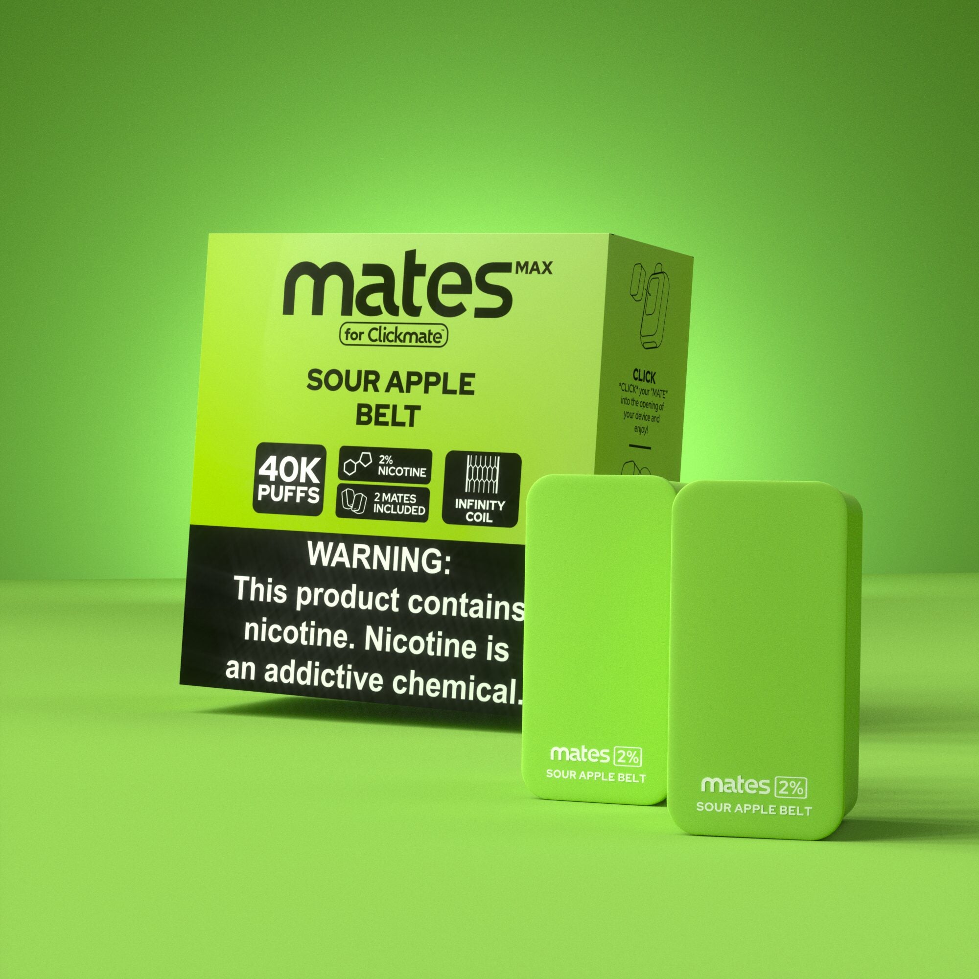 7Daze Clickmates 2% Prefilled Mates MAX (2-Pack)