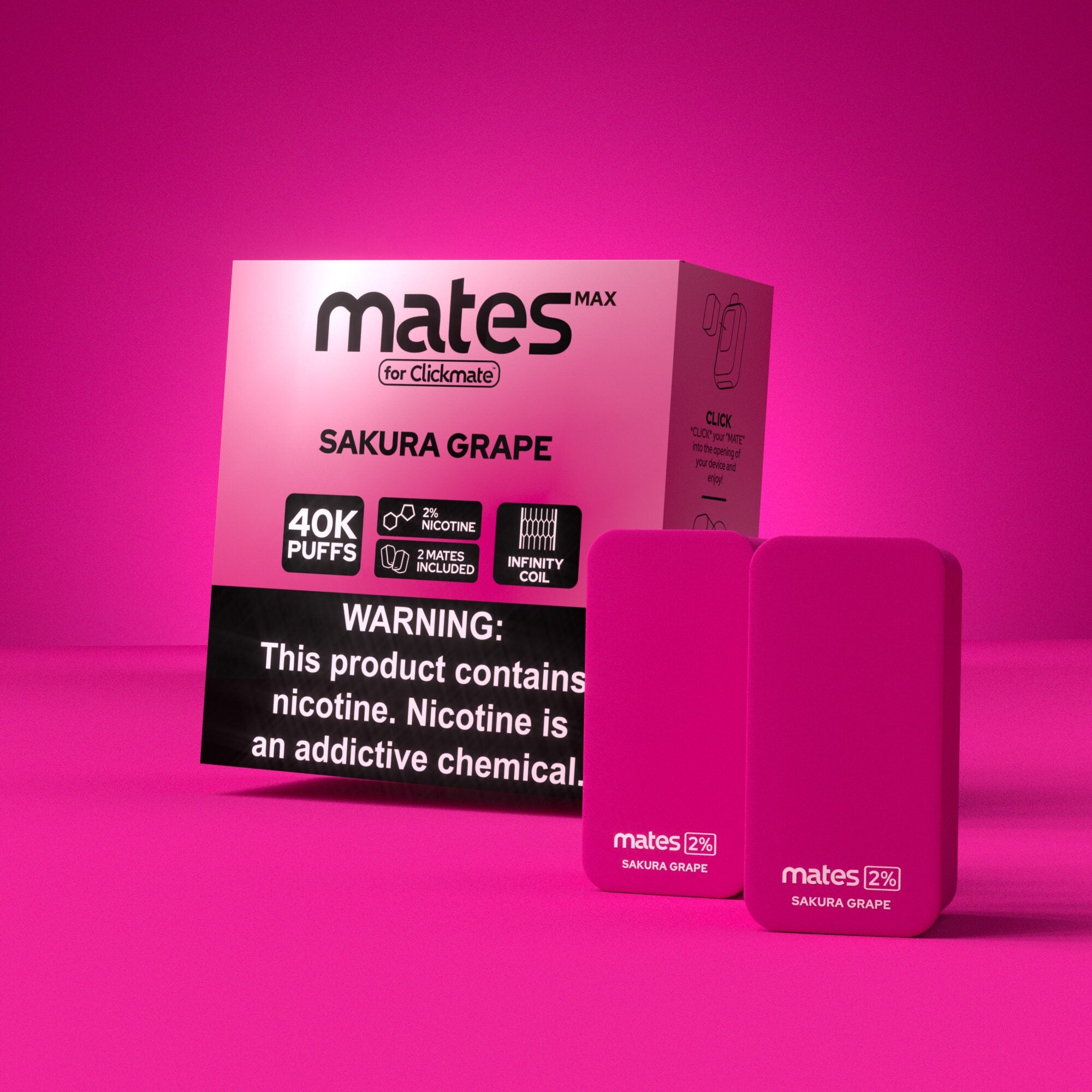 7Daze Clickmates 5% Prefilled Mates MAX (2-Pack)