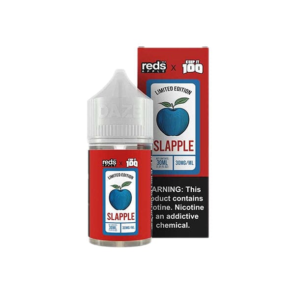 iced slapple vape juice by 7Daze Reds x Keep It 100 Salt Series | 30mL Hookah Disposable Select Flavor ::Sour Candy VUSE ALTO POWER KIT